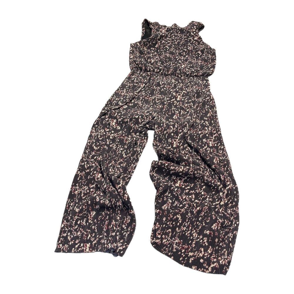 Xhilaration Jumpsuit Junior Girl Small Black Floral Tie Knot Sleeveless Wide-Leg - Picture 7 of 7